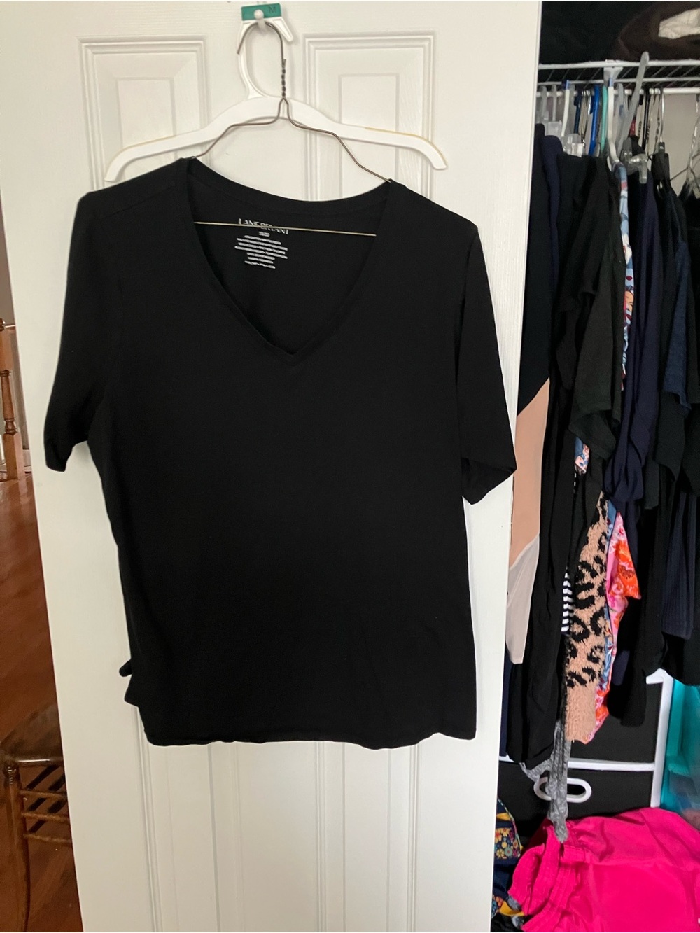 Lane Bryant Black V Neck Shirt